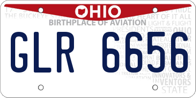 OH license plate GLR6656
