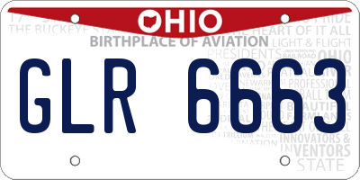 OH license plate GLR6663