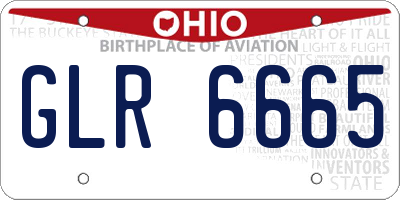 OH license plate GLR6665