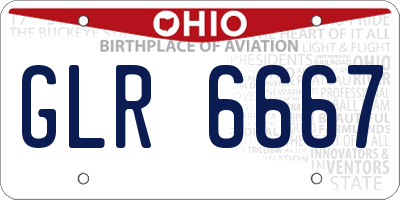 OH license plate GLR6667