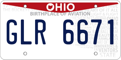OH license plate GLR6671