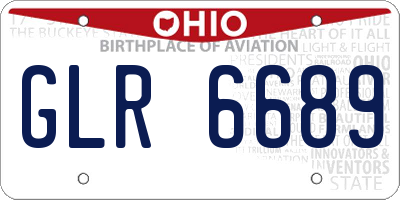 OH license plate GLR6689