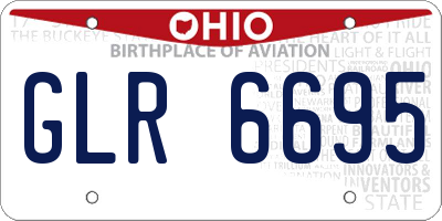 OH license plate GLR6695