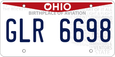 OH license plate GLR6698