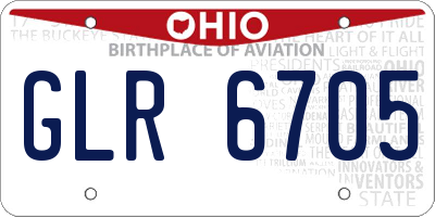 OH license plate GLR6705