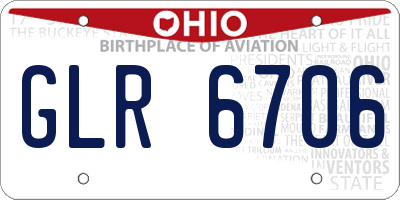 OH license plate GLR6706