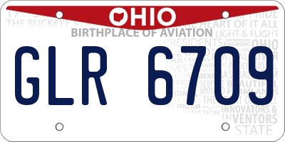 OH license plate GLR6709
