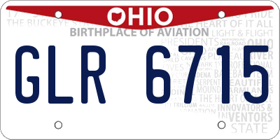 OH license plate GLR6715
