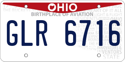OH license plate GLR6716