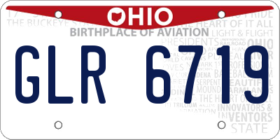 OH license plate GLR6719