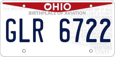 OH license plate GLR6722