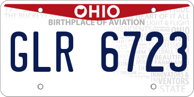 OH license plate GLR6723