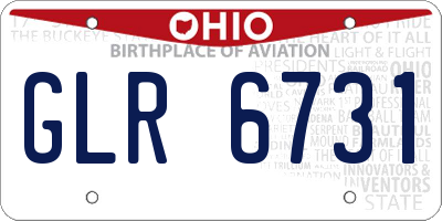 OH license plate GLR6731
