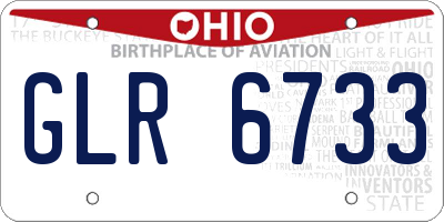 OH license plate GLR6733