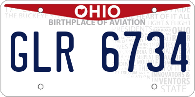 OH license plate GLR6734