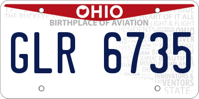 OH license plate GLR6735