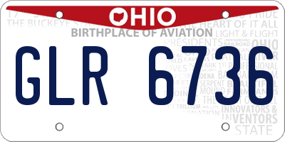 OH license plate GLR6736