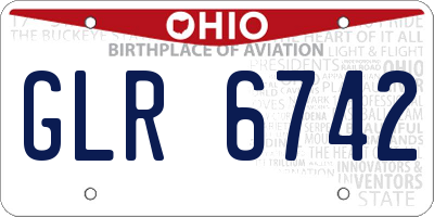OH license plate GLR6742