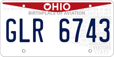 OH license plate GLR6743