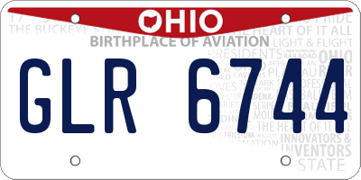OH license plate GLR6744