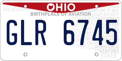OH license plate GLR6745
