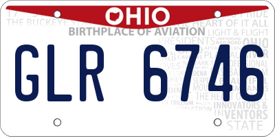OH license plate GLR6746