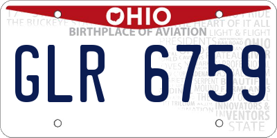 OH license plate GLR6759