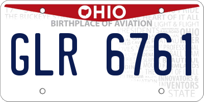 OH license plate GLR6761