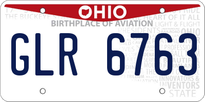 OH license plate GLR6763