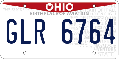 OH license plate GLR6764