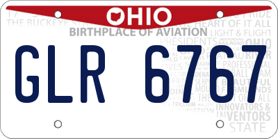 OH license plate GLR6767