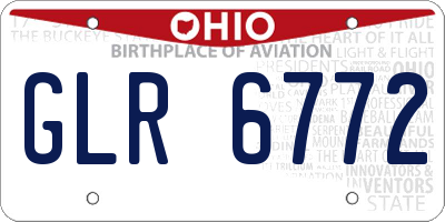 OH license plate GLR6772