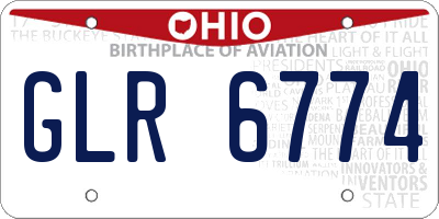 OH license plate GLR6774