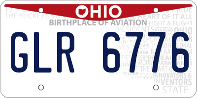 OH license plate GLR6776