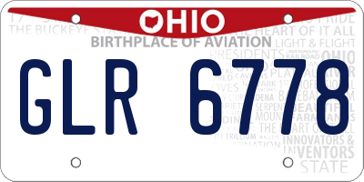 OH license plate GLR6778