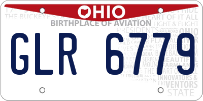 OH license plate GLR6779
