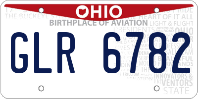 OH license plate GLR6782