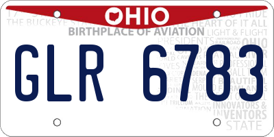 OH license plate GLR6783