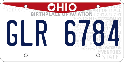 OH license plate GLR6784