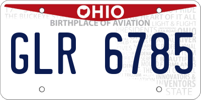 OH license plate GLR6785