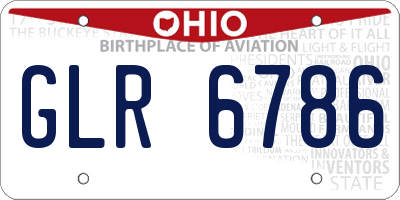 OH license plate GLR6786