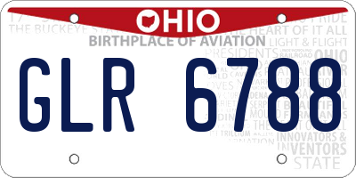 OH license plate GLR6788
