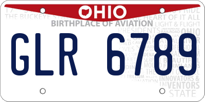 OH license plate GLR6789