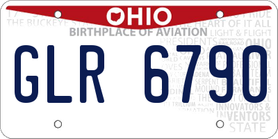 OH license plate GLR6790