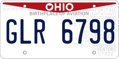 OH license plate GLR6798
