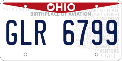 OH license plate GLR6799