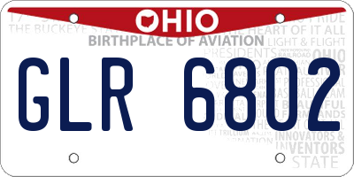 OH license plate GLR6802