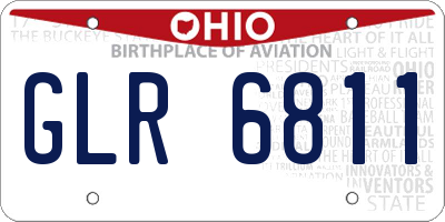 OH license plate GLR6811