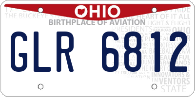 OH license plate GLR6812