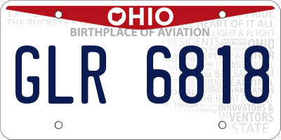 OH license plate GLR6818